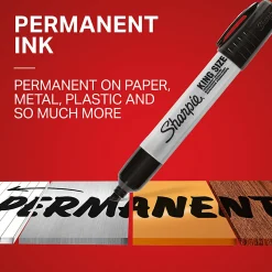 Sharpie® King-Size Permanent Markers, Chisel Point, Red Ink, Pack Of 12 Markers