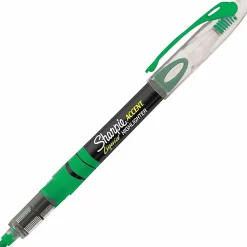 Sharpie® Liquid Highlighters, Chisel Tip, Fluorescent Green, Box of 12