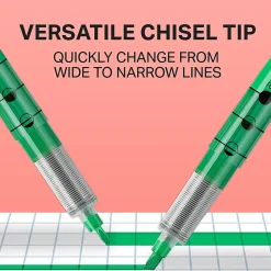 Sharpie® Liquid Highlighters, Chisel Tip, Fluorescent Green, Box of 12