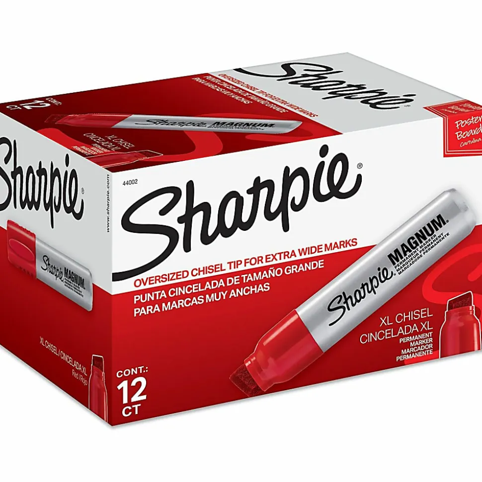Sharpie Magnum Permanent Marker - Jumbo Marker Point - 15.875 mm Marker Point Size - Chisel Marker Point Style - 44002BX