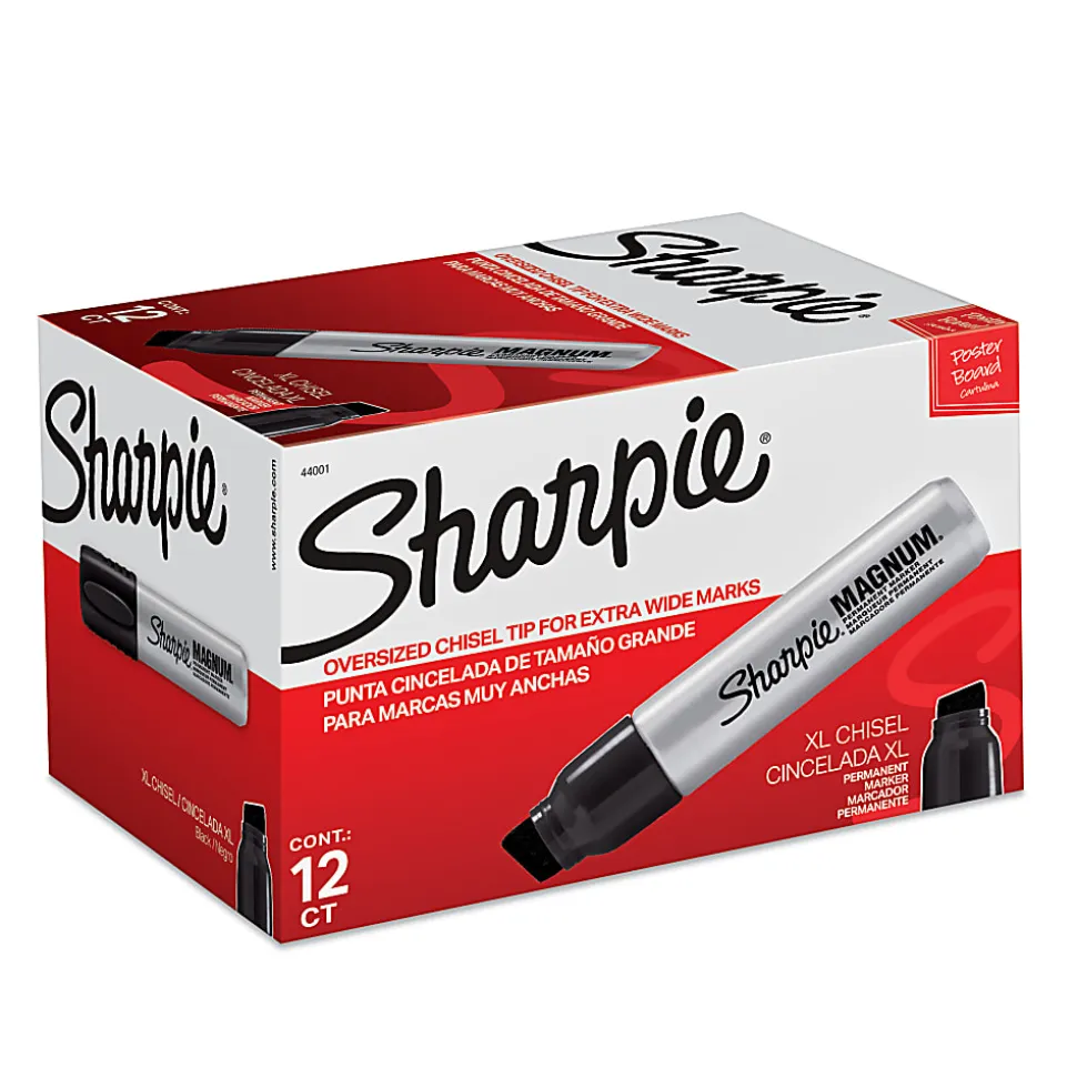 Sharpie® Magnum® Permanent Marker, Black, Pack Of 12