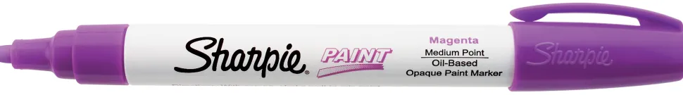 Sharpie Medium Point Oil-Based Paint Marker - Medium Marker Point - Magenta Oil Based Ink - 1 Each