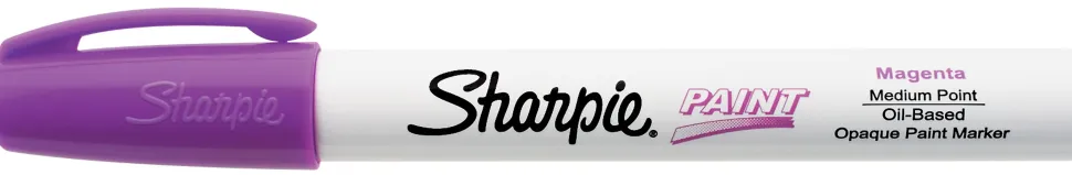 Sharpie Medium Point Oil-Based Paint Marker - Medium Marker Point - Magenta Oil Based Ink - 1 Each