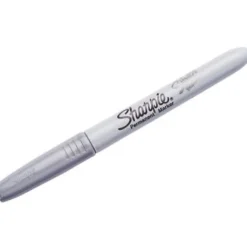 Sharpie® Metallic Permanent Markers, Fine Point, Metallic Silver, Pack Of 36