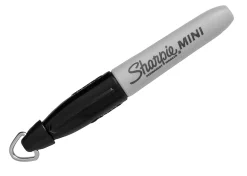 Sharpie® Mini Permanent Markers, Fine Point, Gray Barrel, Black Ink, Canister Of 72 Markers