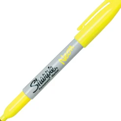 Sharpie® Neon Permanent Markers, Fine Point, Assorted Colors, Pack Of 5
