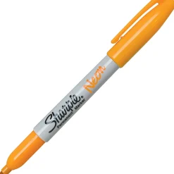 Sharpie® Neon Permanent Markers, Fine Point, Assorted Colors, Pack Of 5