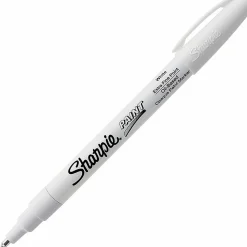 Sharpie® Oil-Based Paint Marker, Extra-Fine Point, White Barrel, White Ink