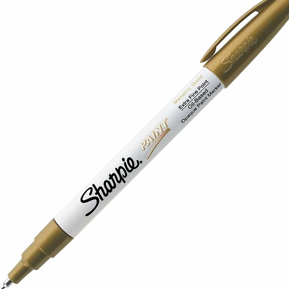 Sharpie® Paint Markers, Extra Fine Point, Metallic Gold Ink