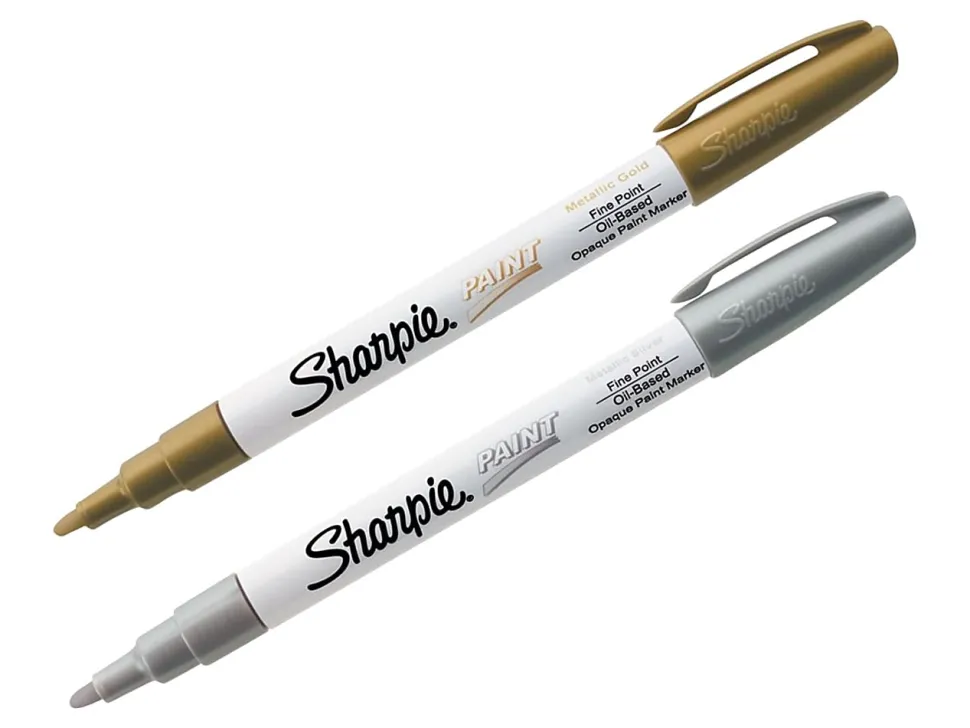 Sharpie® Paint Markers, Extra-Fine Point, Assorted Colors, Pack Of 2
