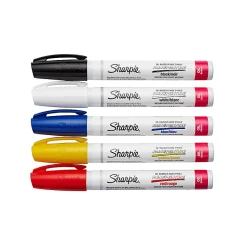 Sharpie® Paint Markers, Medium Point, Assorted Colors, Pack Of 5 Markers