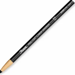 Sharpie® Peel-Off™ China Markers, Black, Box Of 12