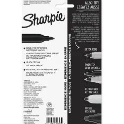 Sharpie® Permanent Fine-Point Markers, Assorted Colors, Pack Of 5 Markers