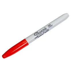 Sharpie® Permanent Fine-Point Markers, Red, Pack Of 36