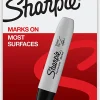 Sharpie® Permanent Markers, Chisel Tip, Black Ink, Pack Of 12 Markers