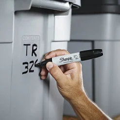 Sharpie® Permanent Markers, Chisel Tip, Black Ink, Pack Of 12 Markers