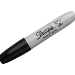 Sharpie® Permanent Markers, Chisel Tip, Black Ink, Pack Of 4 Markers