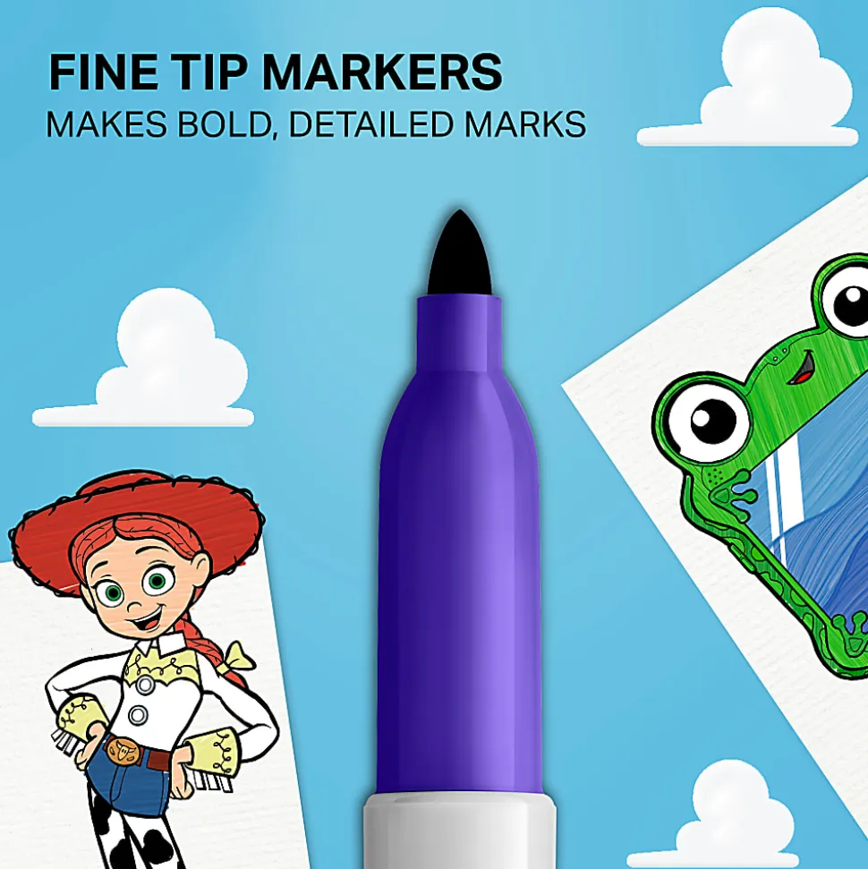 Sharpie Permanent Markers, Toy Story 5 Packaging, Assorted, Fine Point, 5 Count