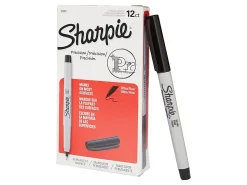 Sharpie® Permanent Ultra-Fine Point Markers, Black, Pack Of 12 Markers