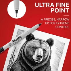 Sharpie® Permanent Ultra-Fine Point Markers, Blue, Pack Of 12 Markers