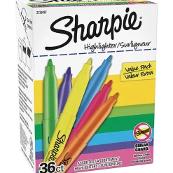 Sharpie Pocket Highlighters, Narrow Point, Multicolor, Pack Of 36 Highlighters