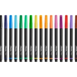 Sharpie® Porous Art Pens, Fine Point, 0.4 mm, Black Barrel, Assorted Ink Colors, Pack Of 24