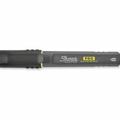 Sharpie® PRO Permanent Markers, Fine Point, Black/Gray Barrel, Black Ink, Pack Of 12 Markers