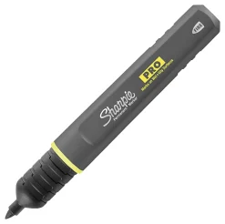 Sharpie® PRO Permanent Markers, Fine Point, Black/Gray Barrel, Black Ink, Pack Of 12 Markers