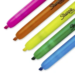 Sharpie® Retractable Highlighters, Assorted Colors, Pack Of 5