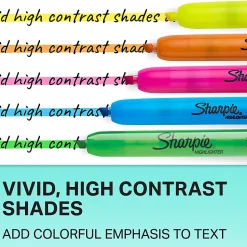 Sharpie® Retractable Highlighters, Fluorescent Yellow, Pack Of 12