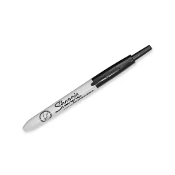 Sharpie® Retractable Permanent Markers, Ultra-Fine Point, Black, Pack Of 12