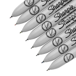 Sharpie® Retractable Permanent Markers, Ultra-Fine Point, Assorted, Pack Of 8