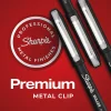 Sharpie® Rollerball Pens, Needle Point, 0.5 mm, Black Ink, Pack Of 4