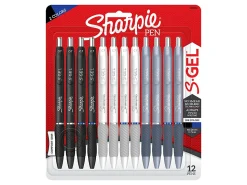 Sharpie® S-Gel Fashion Barrel Gel Pens, Medium Point, 0.7 mm, Assorted Barrel, Assorted Ink, Pack Of 12 Pens