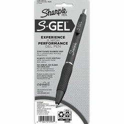 Sharpie S-Gel Fashion Barrel Gel Pens, Medium Point, 0.7 mm, Green Barrels, Black Ink, Pack Of 4 Pens