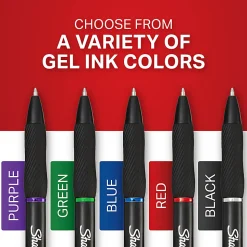 Sharpie S-Gel, Gel Pens, Medium Point (0.7mm), Black Ink Gel Pen, 8 Count