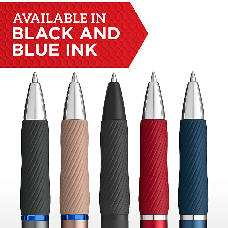 Sharpie® S-Gel Metal Barrel Gel Pens, Medium Point, 0.7 mm, Champagne Barrel, Black Ink, Pack Of 2 Pens