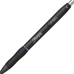 Sharpie® S Gel Pens, Bold Point, 1.0 mm, Black/Blue Barrel, Blue Ink, Pack Of 12 Pens