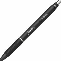 Sharpie® S Gel Pens, Bold Point, 1.0 mm, Black Barrel, Black Ink, Pack Of 12 Pens