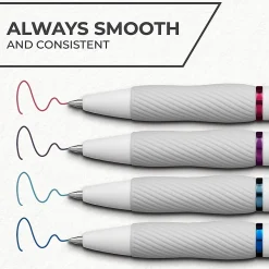 Sharpie® S-Gel Pens, Fashion Barrel Gel Pens, Pearl White Body, Medium (0.7mm) Point, 4 Count USA 250th Anniversary Edition