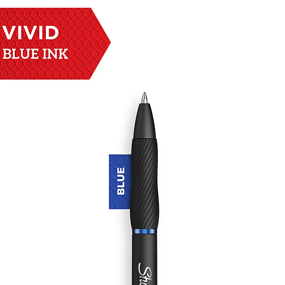 Sharpie S-Gel Pens, Gel Pens, Medium Point (0.7mm), Blue Ink Gel Pen, 36 Count Canister