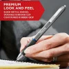 Sharpie® S-Gel Pens, Medium Point, 0.7 mm, Gunmetal Barrel, Blue Ink, Pack Of 12 Pens