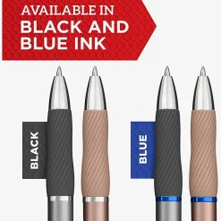 Sharpie® S-Gel Pens, Medium Point, 0.7 mm, Gunmetal Barrel, Blue Ink, Pack Of 12 Pens