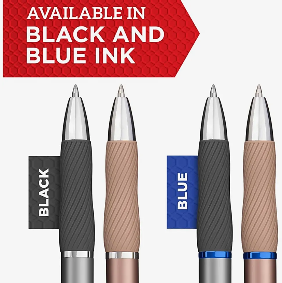 Sharpie® S-Gel Pens, Medium Point, 0.7 mm, Gunmetal Barrel, Blue Ink, Pack Of 12 Pens
