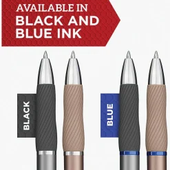 Sharpie® S-Gel Pens, Medium Point, 0.7 mm, Gunmetal Barrel, Blue Ink, Pack Of 12 Pens