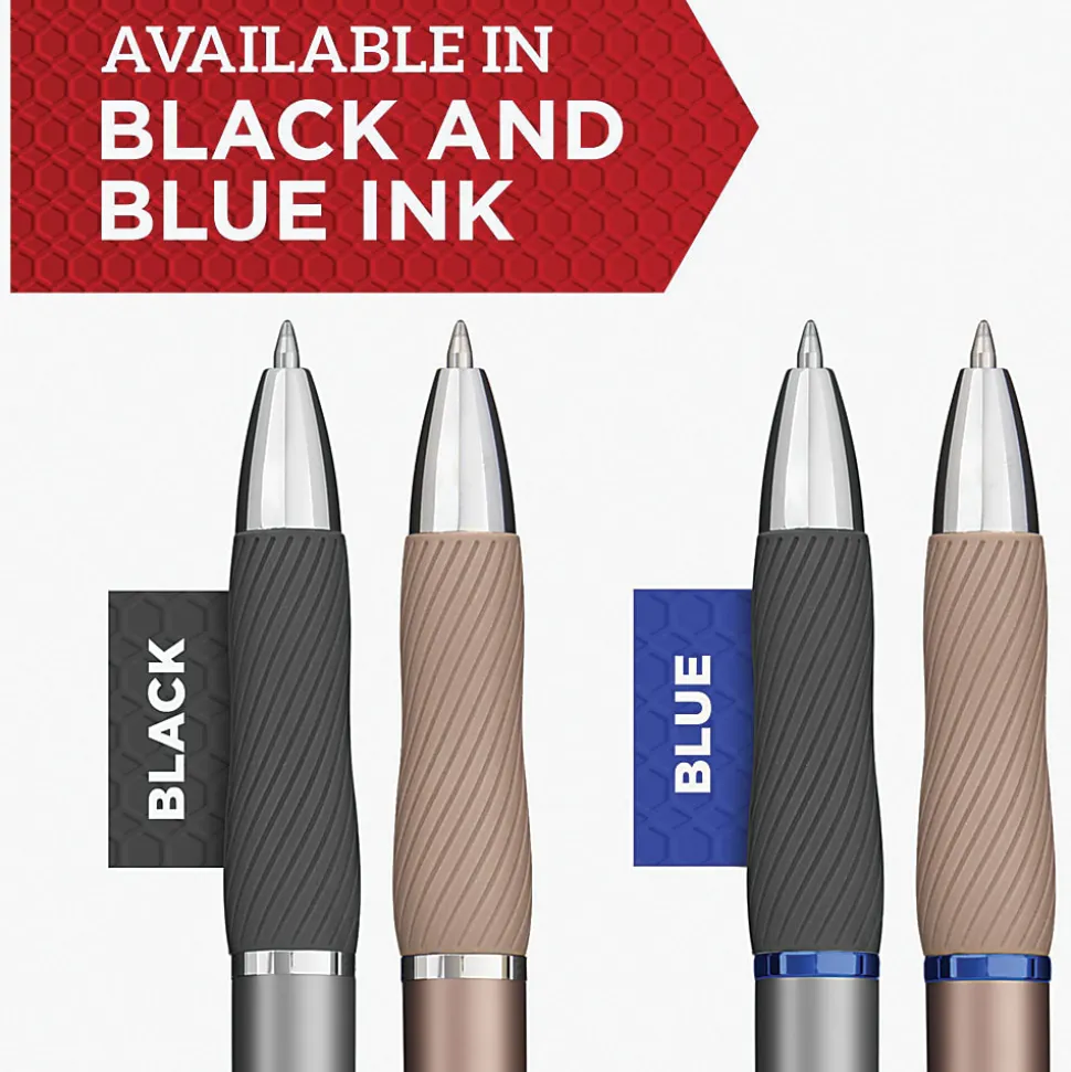 Sharpie® S-Gel Pens, Medium Point, 0.7 mm, Gunmetal Barrel, Blue Ink, Pack Of 12 Pens