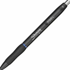 Sharpie S Gel Pens, Medium Point, 0.7 mm, Black/Blue Barrel, Blue Ink, Pack Of 36 Pens