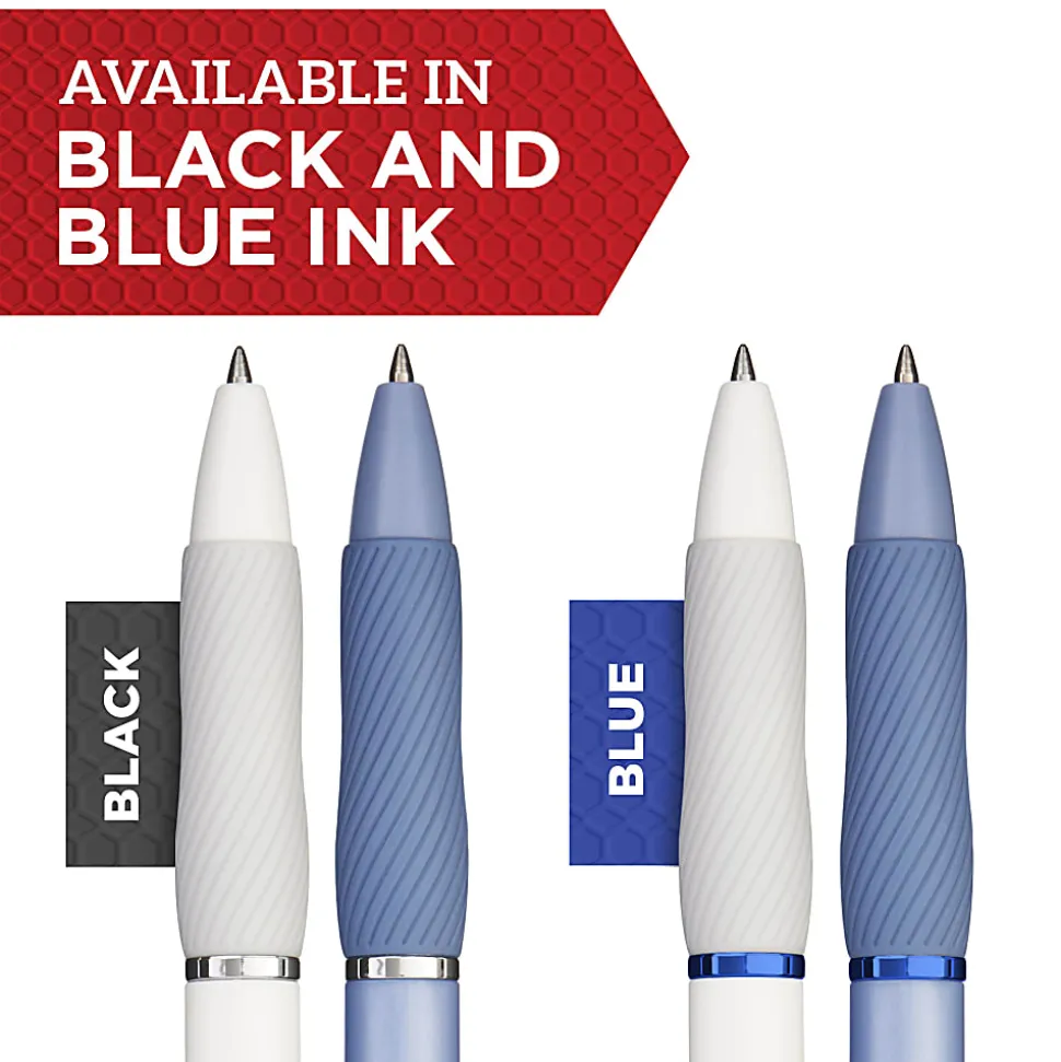 Sharpie S-Gel Pen, White Barrel, Medium Point, 0.7mm Black Ink 4 Pack