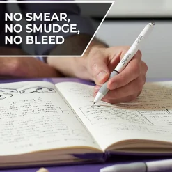 Sharpie S-Gel Retractable Gel Pens, Medium Point, 0.7mm White Barrels, Assorted Jewel Inks, Pack Of 4 Pens
