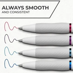 Sharpie S-Gel Retractable Gel Pens, Medium Point, 0.7mm White Barrels, Assorted Jewel Inks, Pack Of 4 Pens